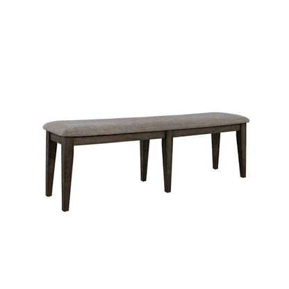 Double Bridge 6 Piece Trestle Table Set in Dark Chestnut