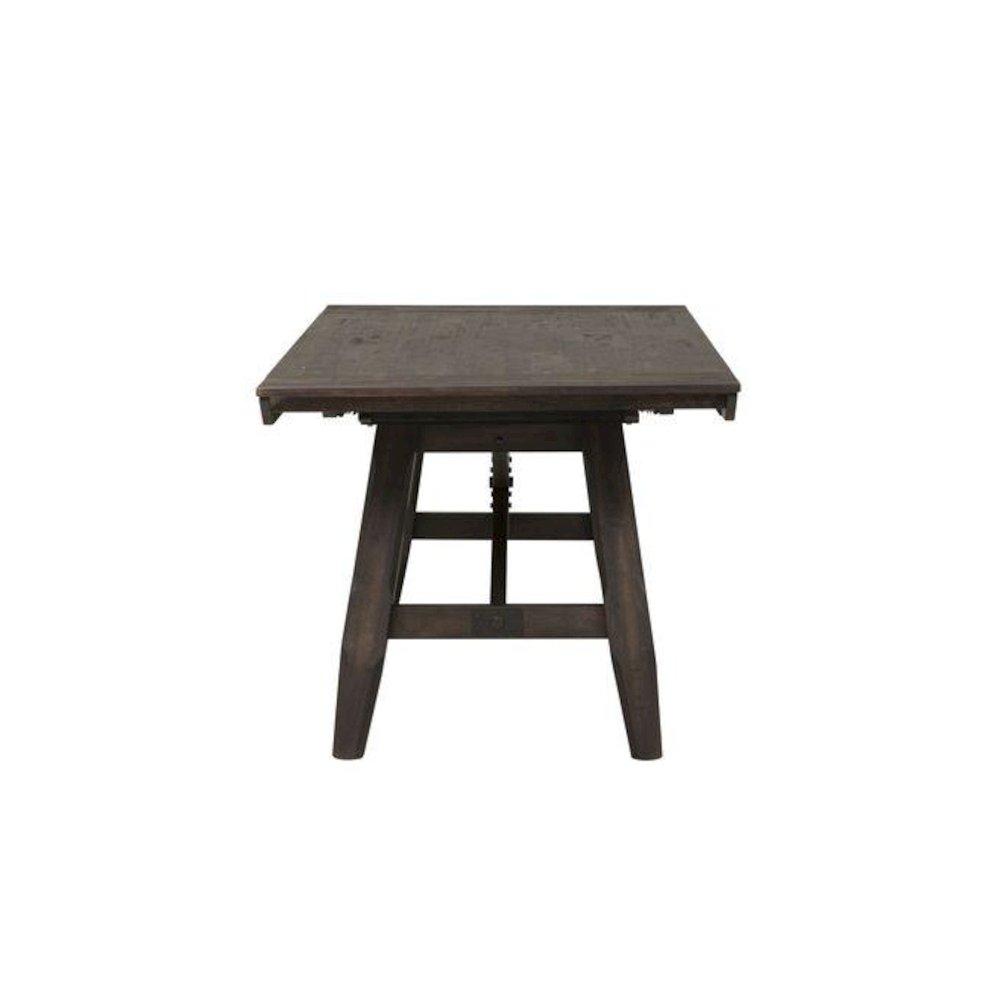 Double Bridge Optional 5 Piece Trestle Table Set in Dark Chestnut