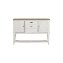 Summerville Server in Soft White Wash w/ Wirebrushed Gray Top