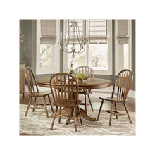 Carolina Crossing 5 Piece Pedestal Table Set in Antique Honey