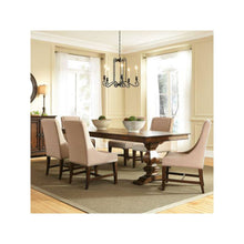 Armand 7 Piece Trestle Table Set in Antique Brownstone