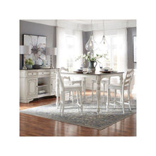 5 Piece Counter Height Table Dining Room Set with 4 Ladder Back Counter Chairs