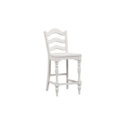 5 Piece Counter Height Table Dining Room Set with 4 Ladder Back Counter Chairs