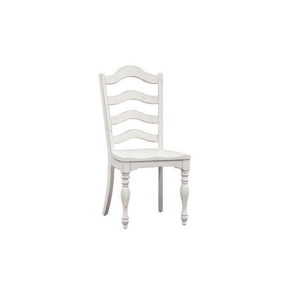 5 Piece Leg Table Dining Room Set with 4 Ladder Back Chairs