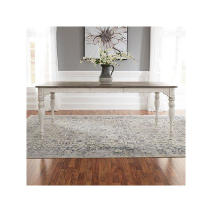 7 Piece Leg Table Dining Room Set with 6 Ladder Back Chairs