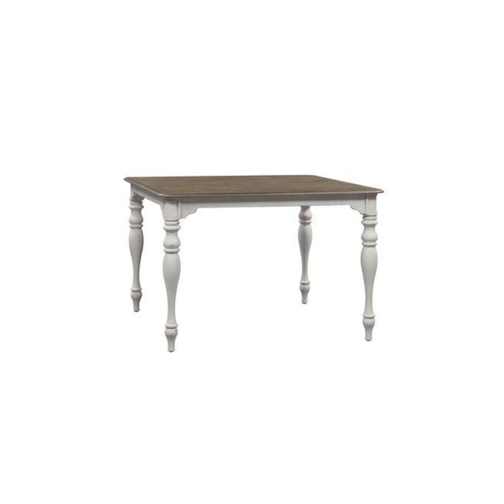 5 Piece Counter Height Table Dining Room Set with 4 Spindle Back Counter Chairs