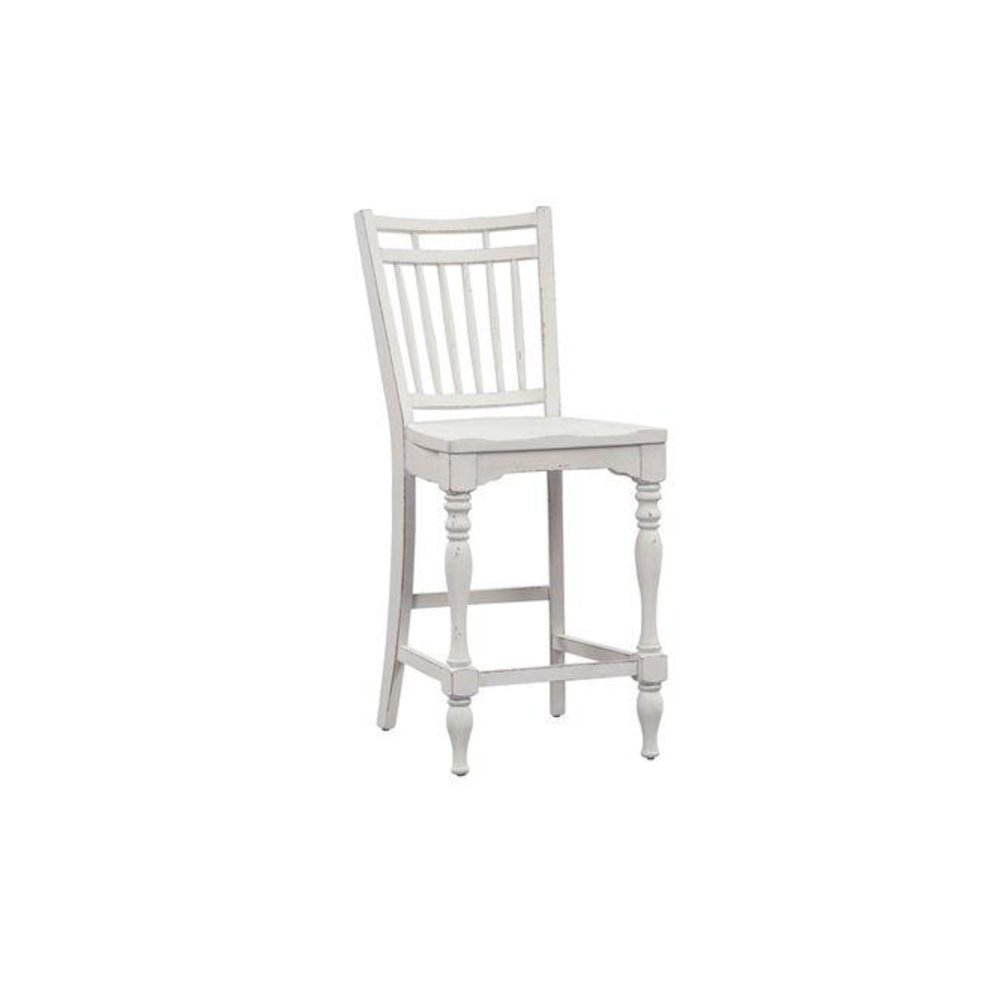 5 Piece Counter Height Table Dining Room Set with 4 Spindle Back Counter Chairs