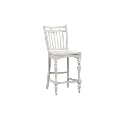 5 Piece Counter Height Table Dining Room Set with 4 Spindle Back Counter Chairs