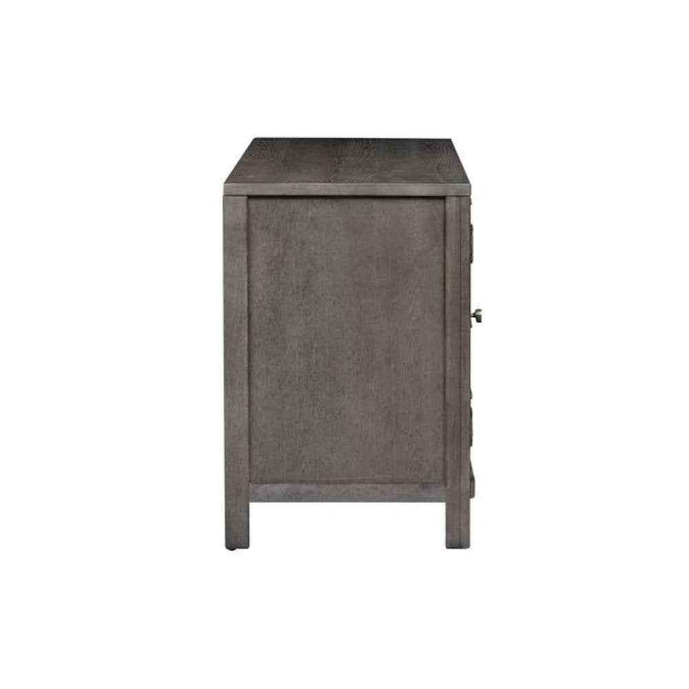 Modern Farmhouse Credenza in Dusty Charcoal w/ Heavy Distressing