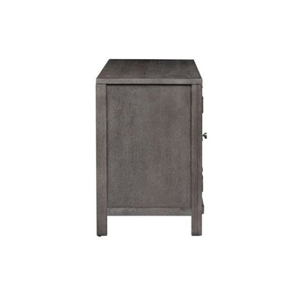 Modern Farmhouse Credenza in Dusty Charcoal w/ Heavy Distressing