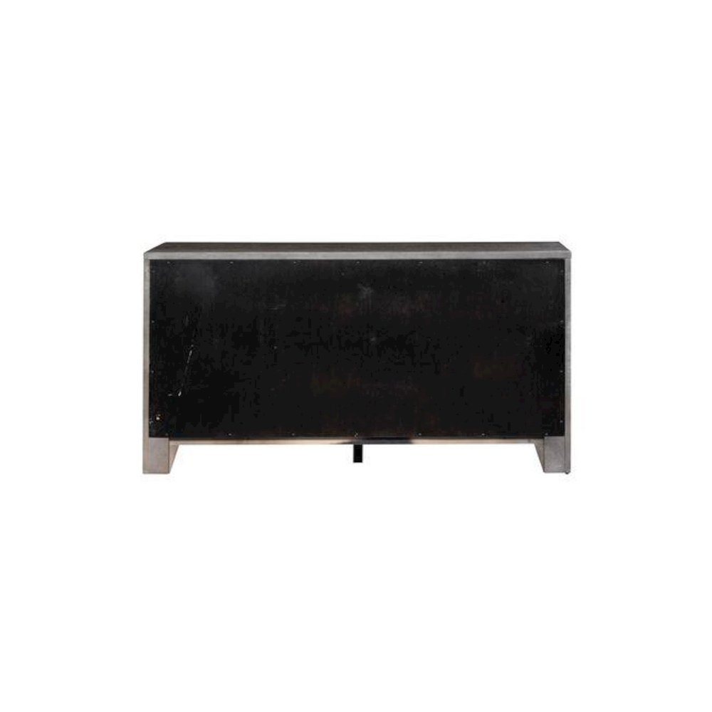 Modern Farmhouse Credenza in Dusty Charcoal w/ Heavy Distressing