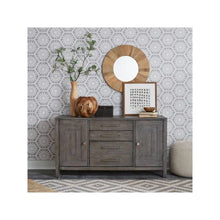 Modern Farmhouse Credenza in Dusty Charcoal w/ Heavy Distressing