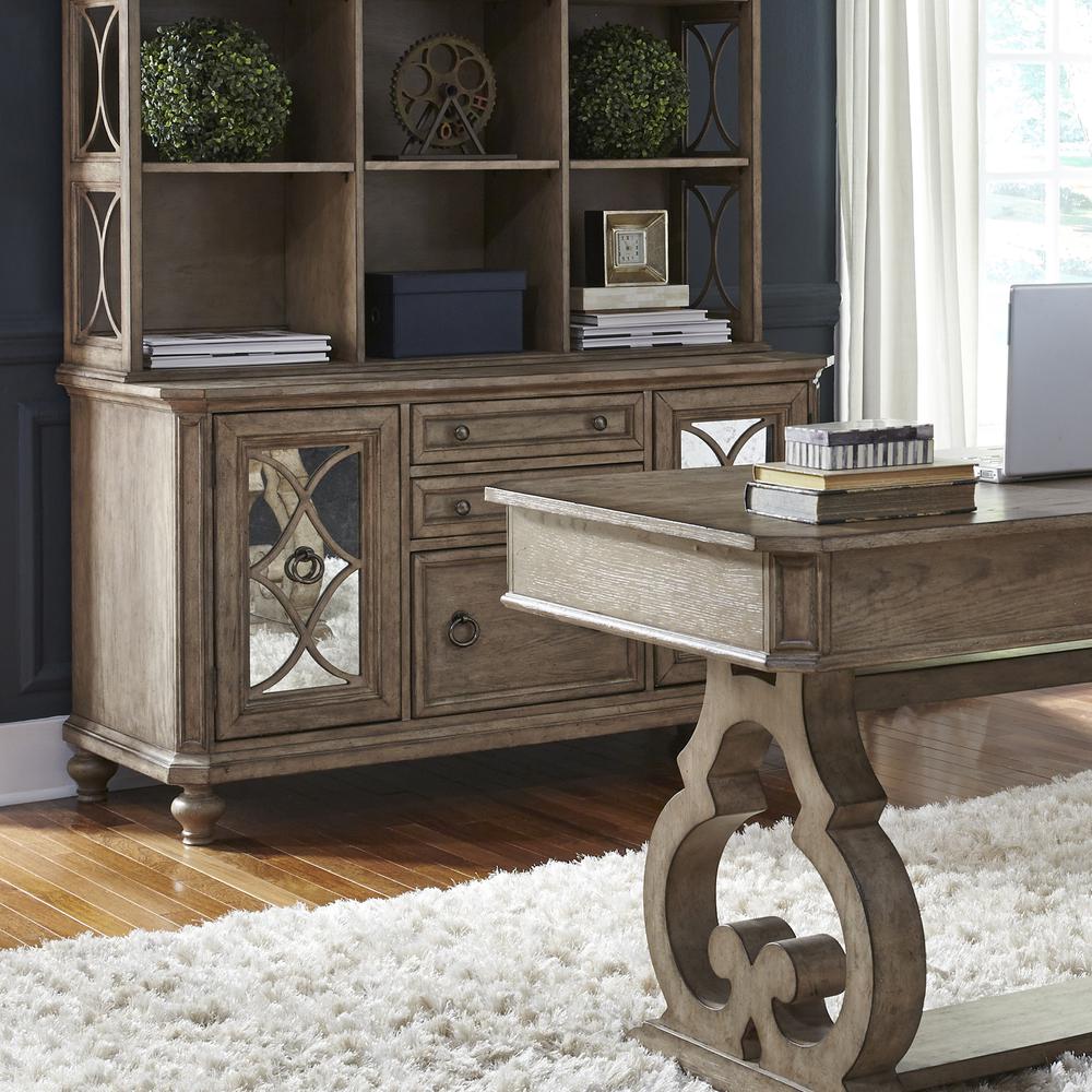 Simply Elegant Credenza in Heathered Taupe