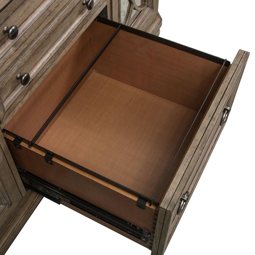 Simply Elegant 3 Piece Desk & Hutch Set in Heathered Taupe