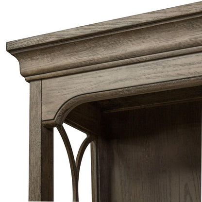 Simply Elegant Credenza & Hutch Set in Heathered Taupe