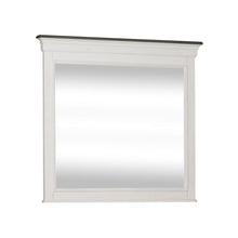 Allyson Park Dresser & Mirror in Wirebrushed White w/ Charcoal Top