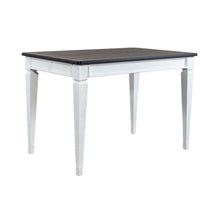 Allyson Park Counter Height Leg Table in Wirebrushed White w/ Charcoal Top