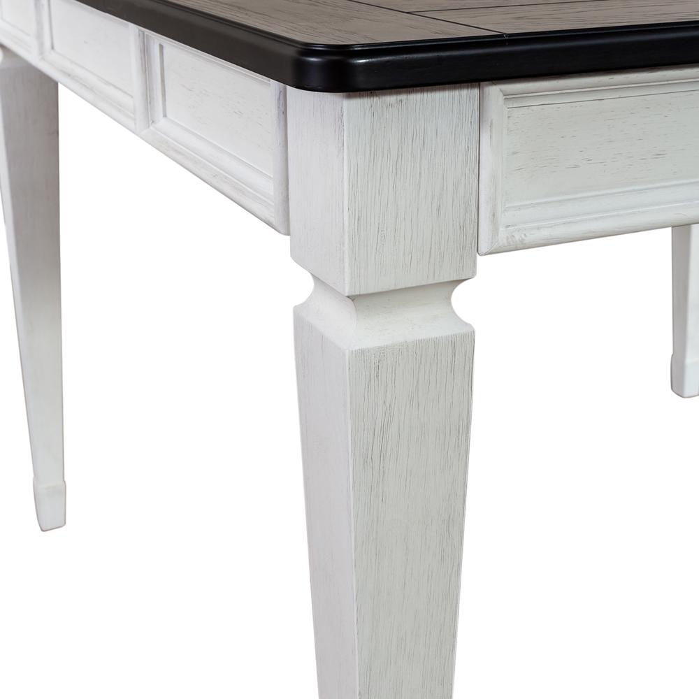 Allyson Park Counter Height Leg Table in Wirebrushed White w/ Charcoal Top