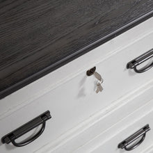Allyson Park Bunching Lateral File Cabinet in Wirebrushed White w/ Charcoal Top