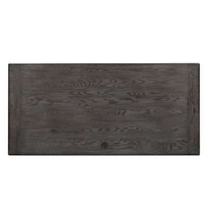 Allyson Park Desk in Wirebrushed White w/ Charcoal Top