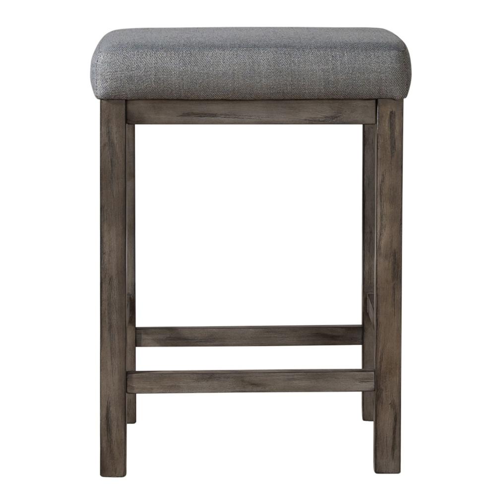 Hayden Way Upholstered Console Stool in Gray Wash