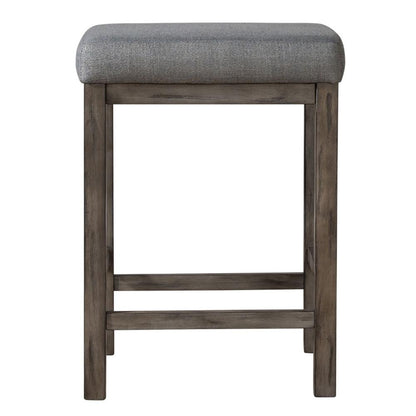 Hayden Way Upholstered Console Stool in Gray Wash