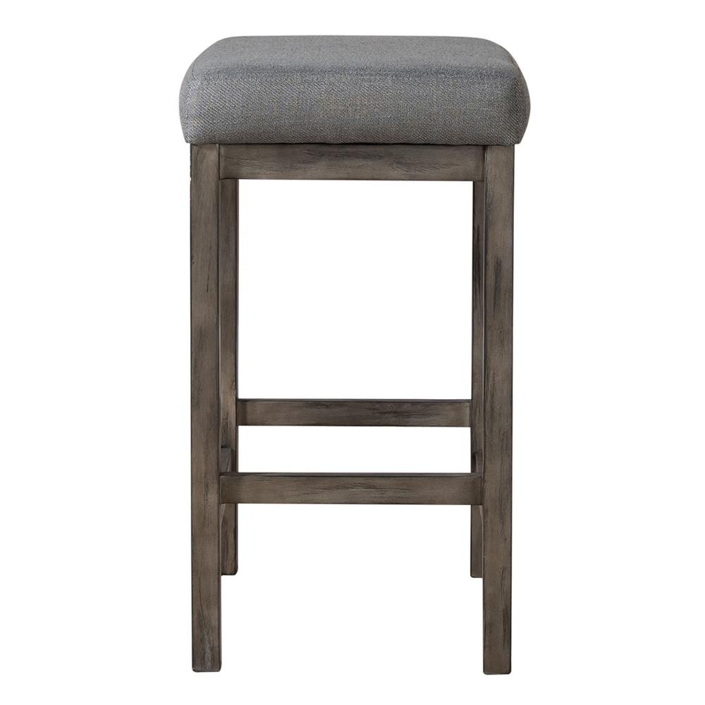 Hayden Way Upholstered Console Stool in Gray Wash