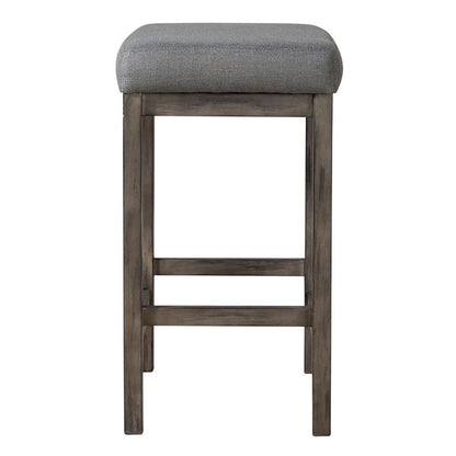 Hayden Way Upholstered Console Stool in Gray Wash