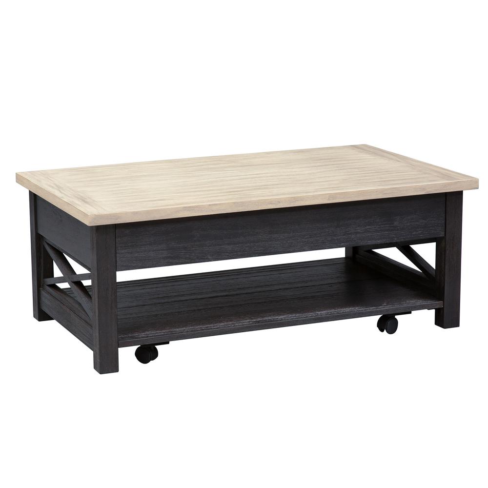 Heatherbrook Lift Top Cocktail Table in Charcoal