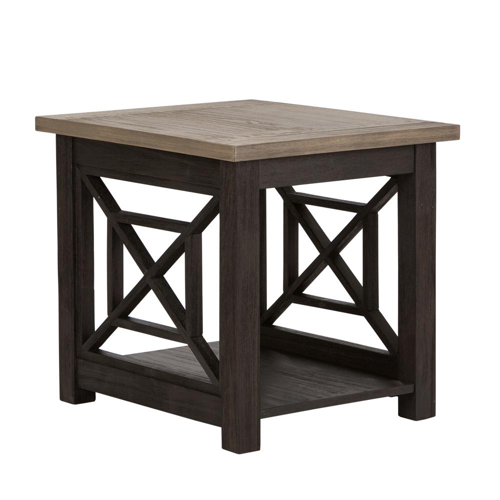 Heatherbrook Heatherbrook end table in Charcoal