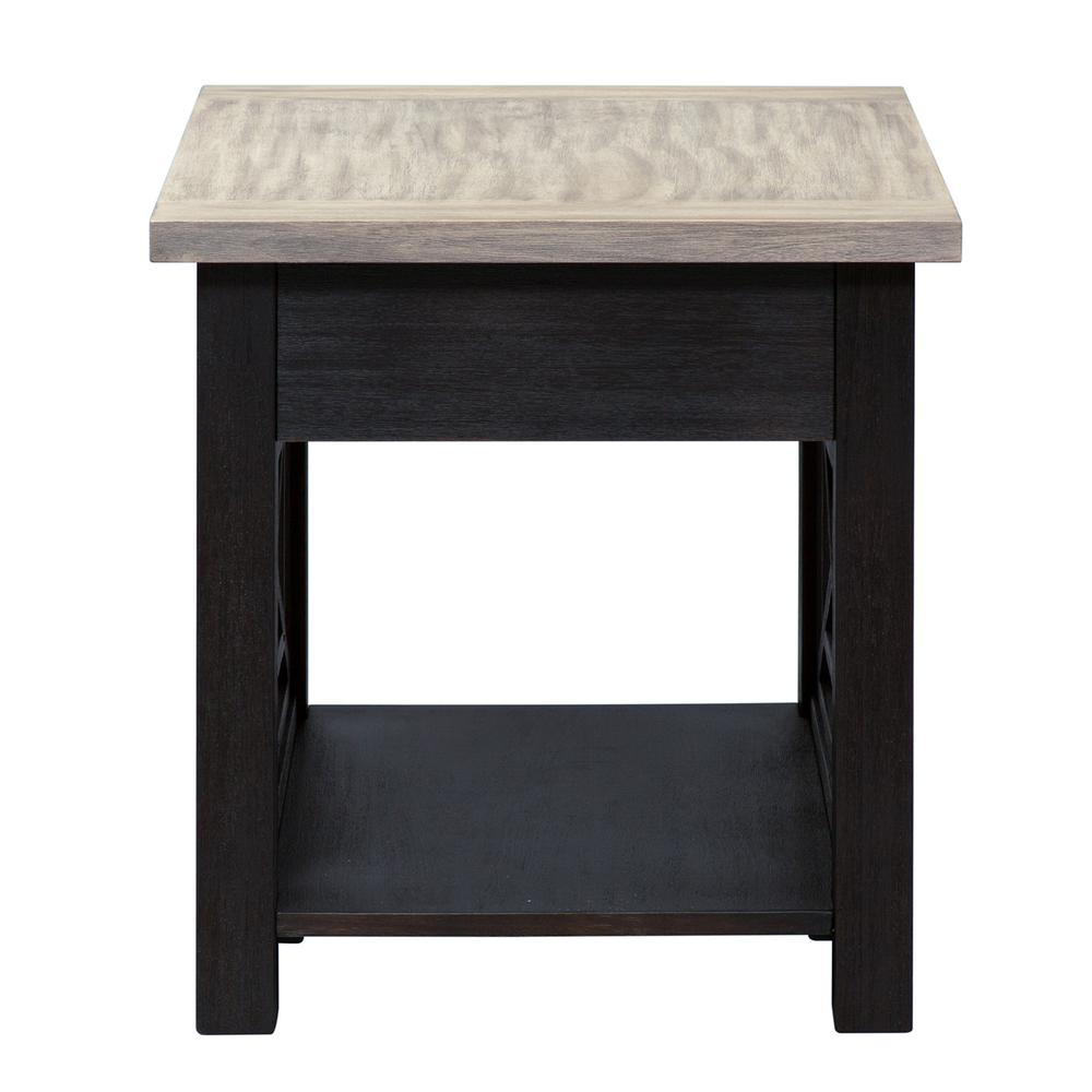 Heatherbrook Drawer End Table in Charcoal
