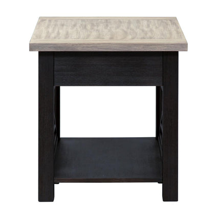 Heatherbrook Drawer End Table in Charcoal