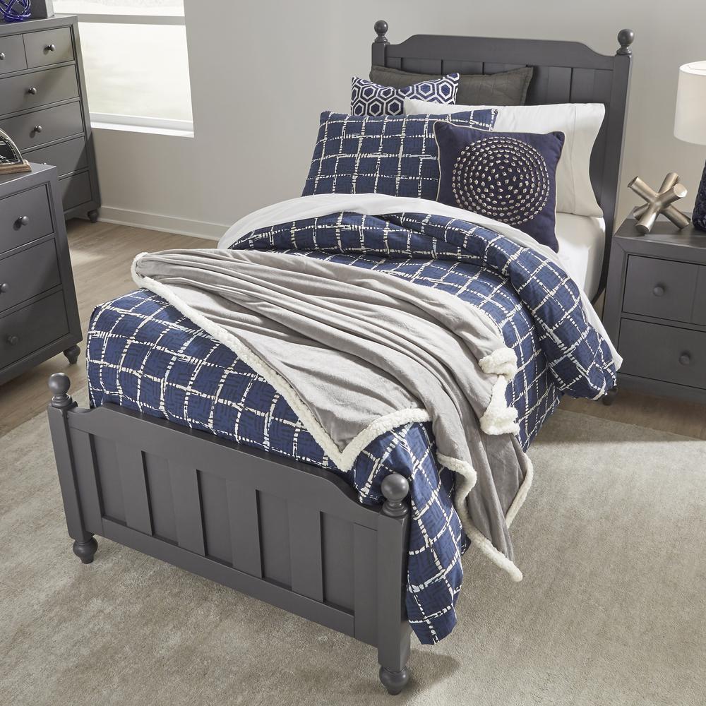 Cottage View Full Panel Bed in Dark Gray