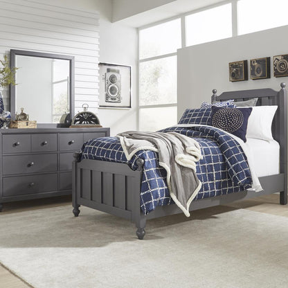 Cottage View Full Panel Bed in Dark Gray
