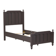 Cottage View Twin Panel Bed in Dark Gray