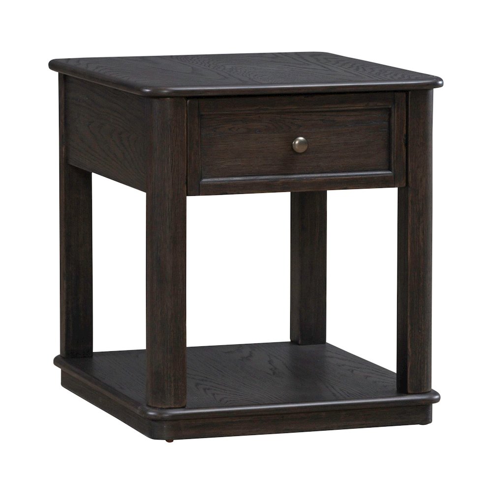 Wallace End Table for Living Room - Aged Oak
