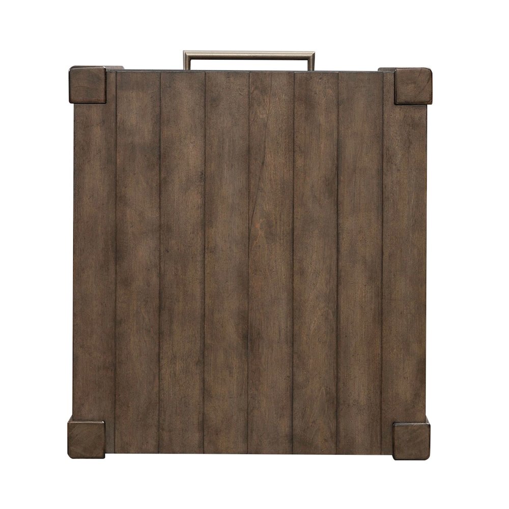 Broadmore Living Room Drawer End Table - Cobblestone Brown