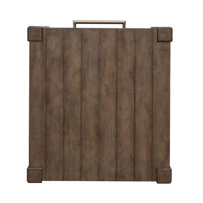 Broadmore Living Room Drawer End Table - Cobblestone Brown