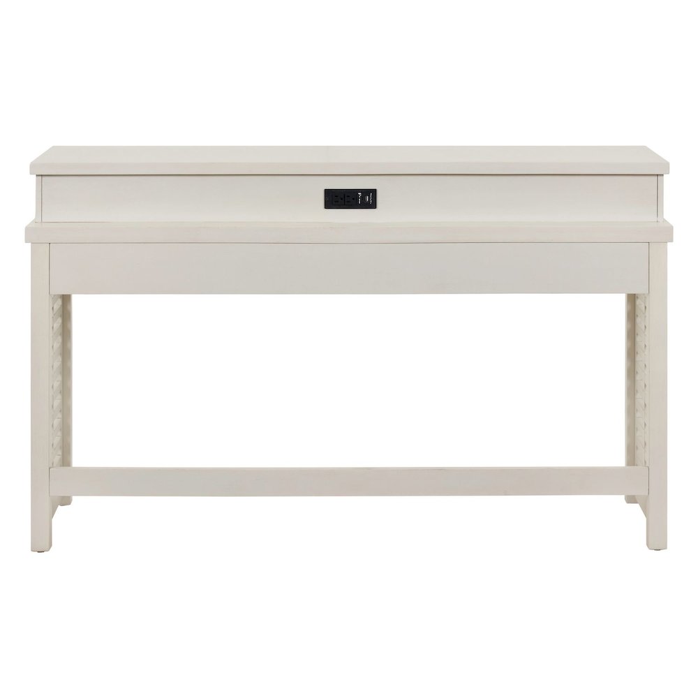 Berkley Alt 3 Piece Console Set - Bar Table, 2 Stools, Linen & Khaki