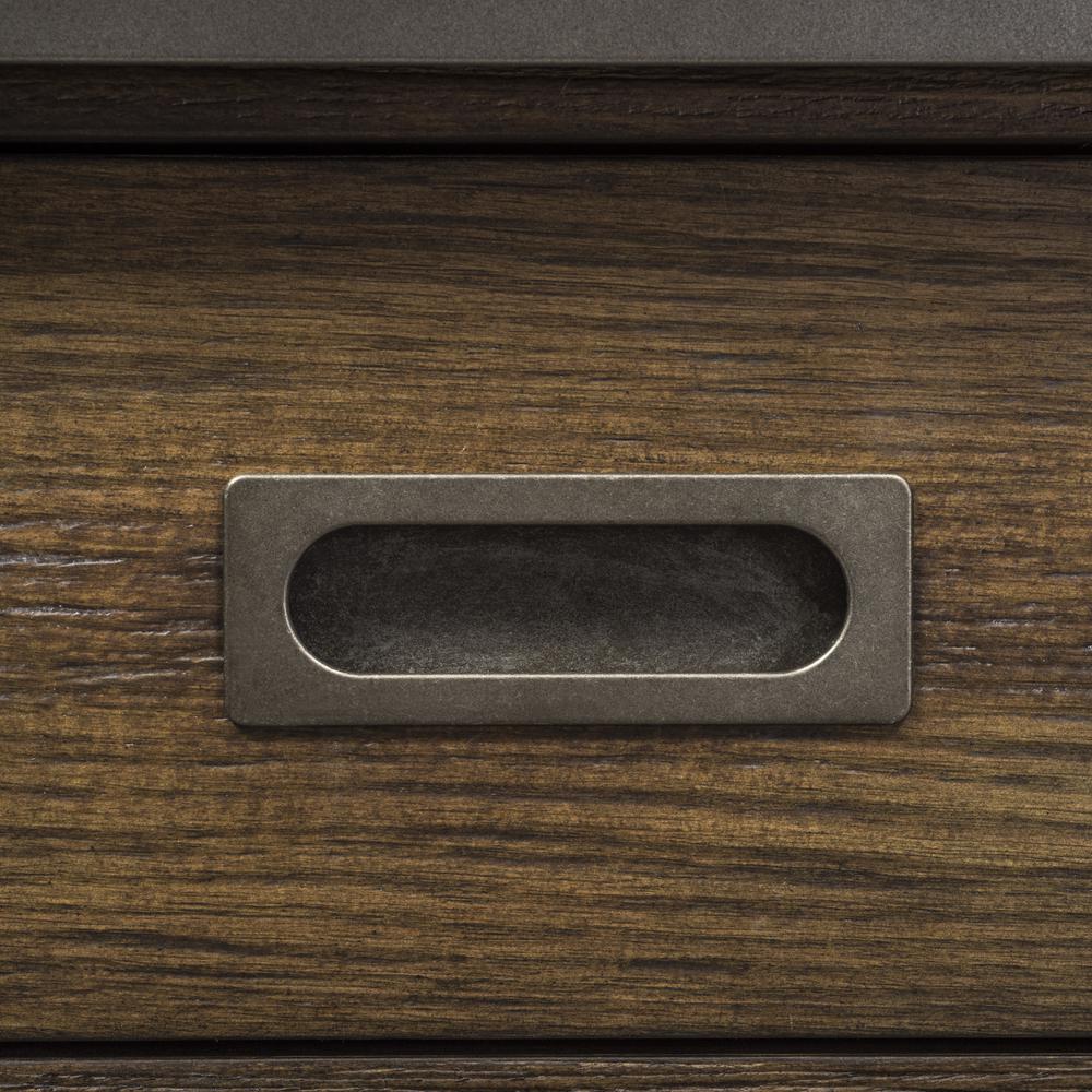 Stone Brook Computer Credenza in Rustic Saddle