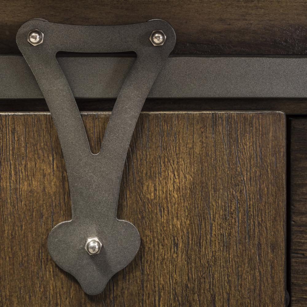 Stone Brook Computer Credenza in Rustic Saddle