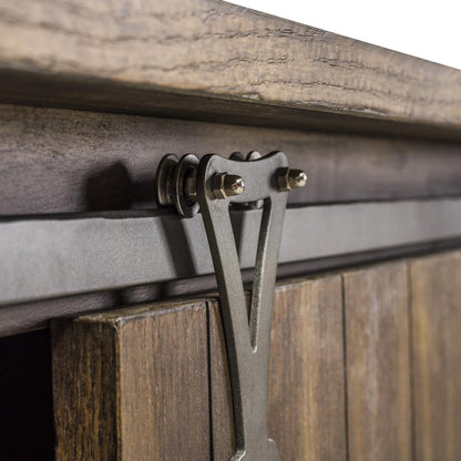 Stone Brook Computer Credenza in Rustic Saddle
