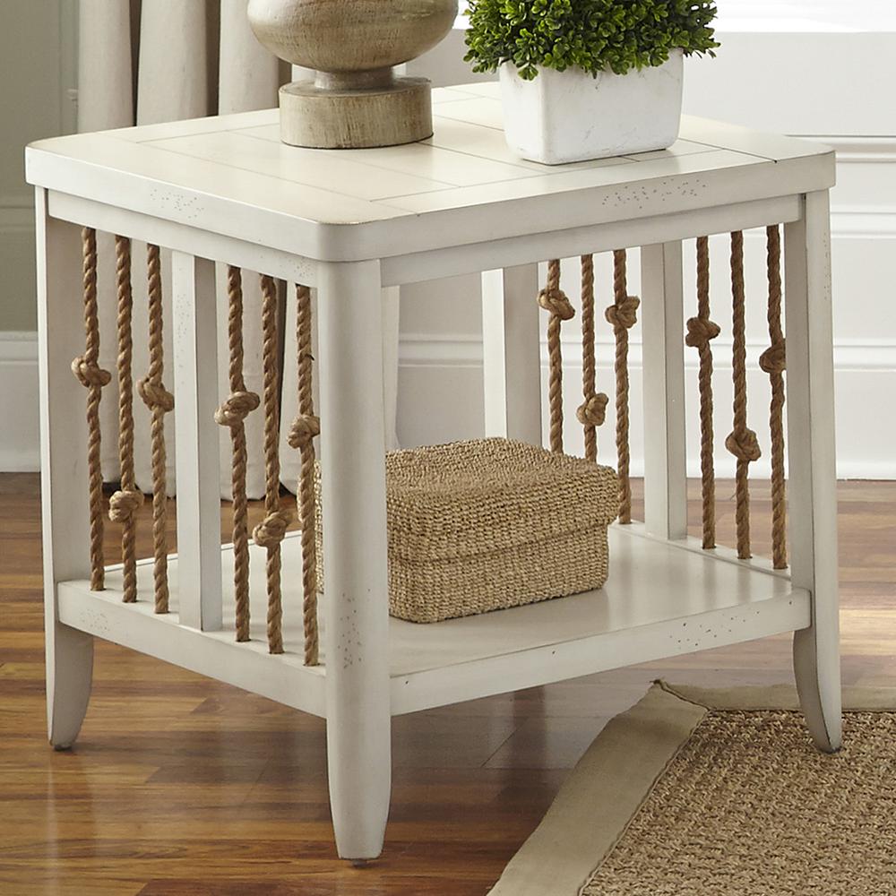 Dockside End Table in White