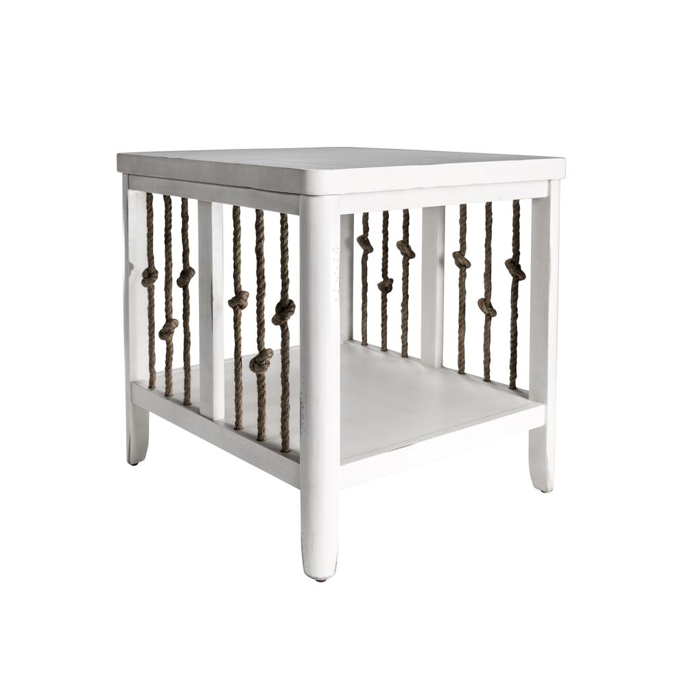 Dockside End Table in White