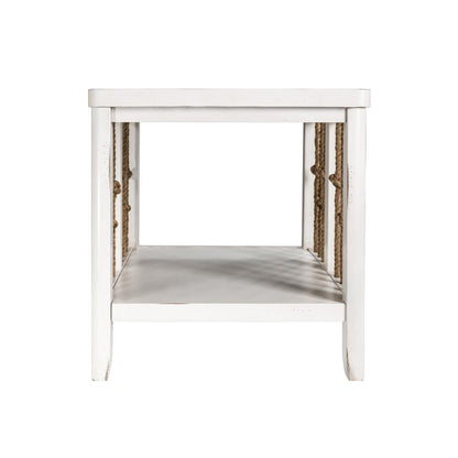 Dockside End Table in White