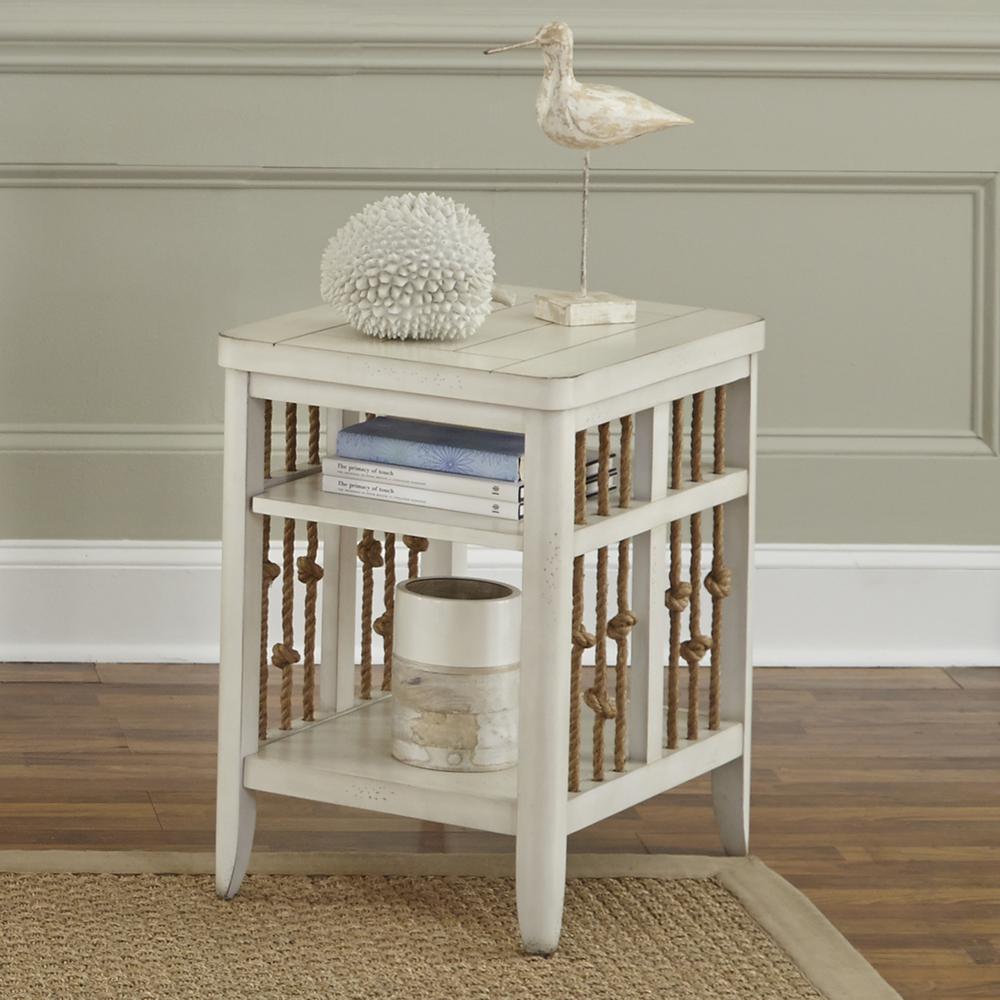 Dockside Chair Side Table in White