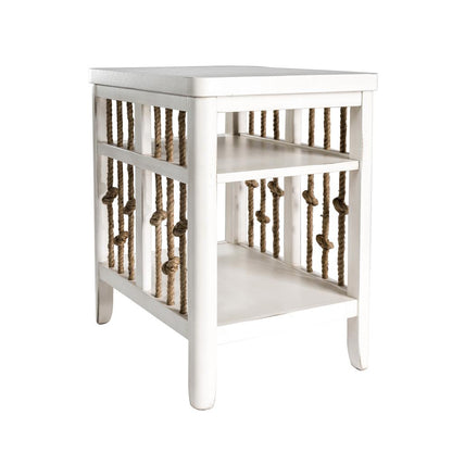 Dockside Chair Side Table in White
