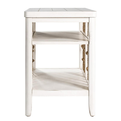 Dockside Chair Side Table in White