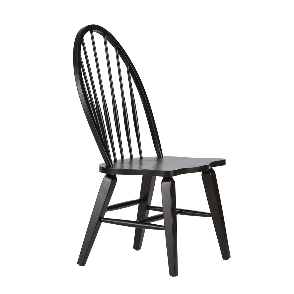 Hearthstone Ridge Windsor Back Side Chair - Black-Set of 2 in Tobacco