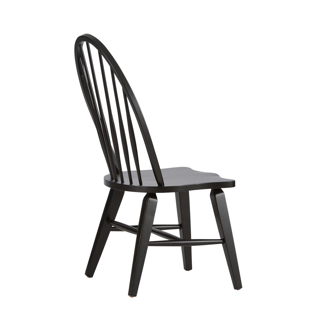 Hearthstone Ridge Windsor Back Side Chair - Black-Set of 2 in Tobacco